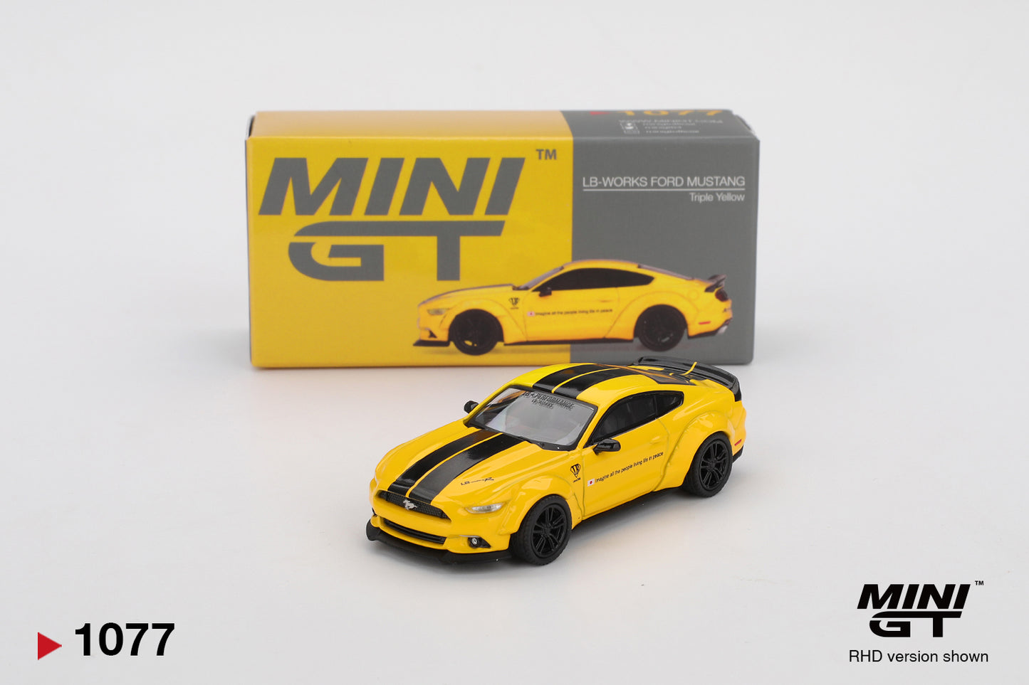 LB-WORKS Ford Mmustang Triple Yellow - Mini GT - Scala 1/64 MGT01077-L