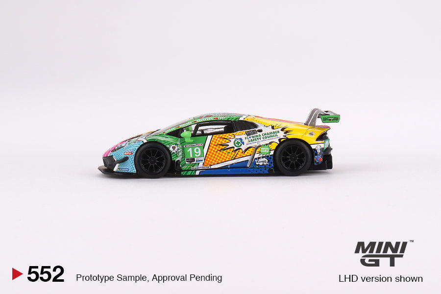Lamborghini Huracán GT3 EVO #19 GEAR Racing 2020 IMSA Daytona 24 Hrs - Mini GT - Scala 1/64 MGT00552-L