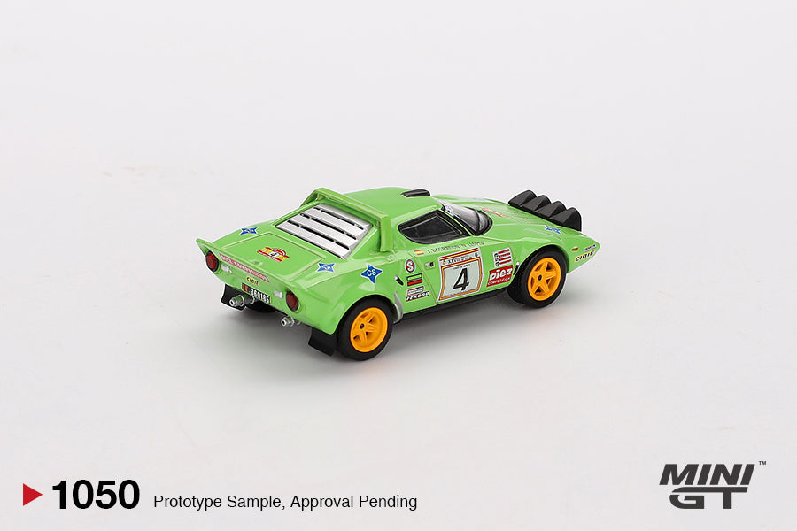 Lancia Stratos HF #4 1979 Spanish Rally Champion - Mini GT - Scala 1/64 MGT01050-BL Blister Packaging