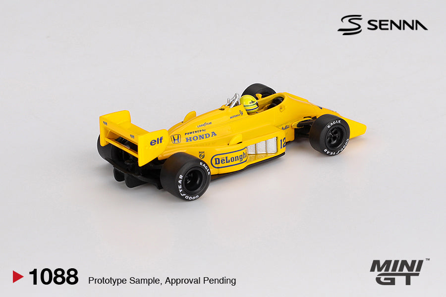Lotus 99T #12 Ayrton Senna 1987 Monaco Grand Prix Winner - Mini GT - Scala 1/64 MGT01088-L