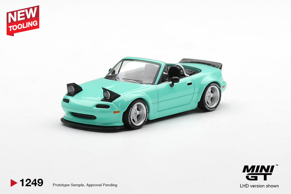 Mazda MX-5 (NA) Pandem Body Kit Mint Green 2026 – Mini GT - Scala 1/64 MGT01249-L