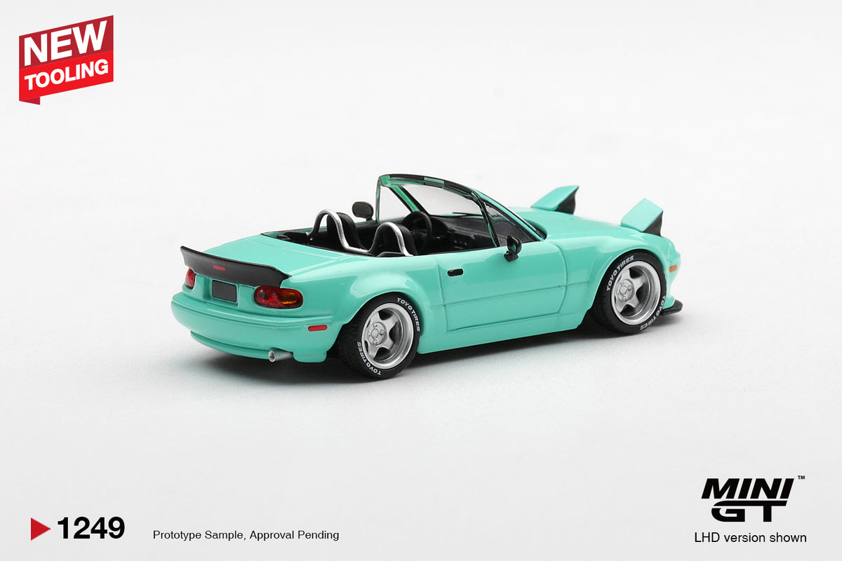 Mazda MX-5 (NA) Pandem Body Kit Mint Green 2026 – Mini GT - Scala 1/64 MGT01249-L