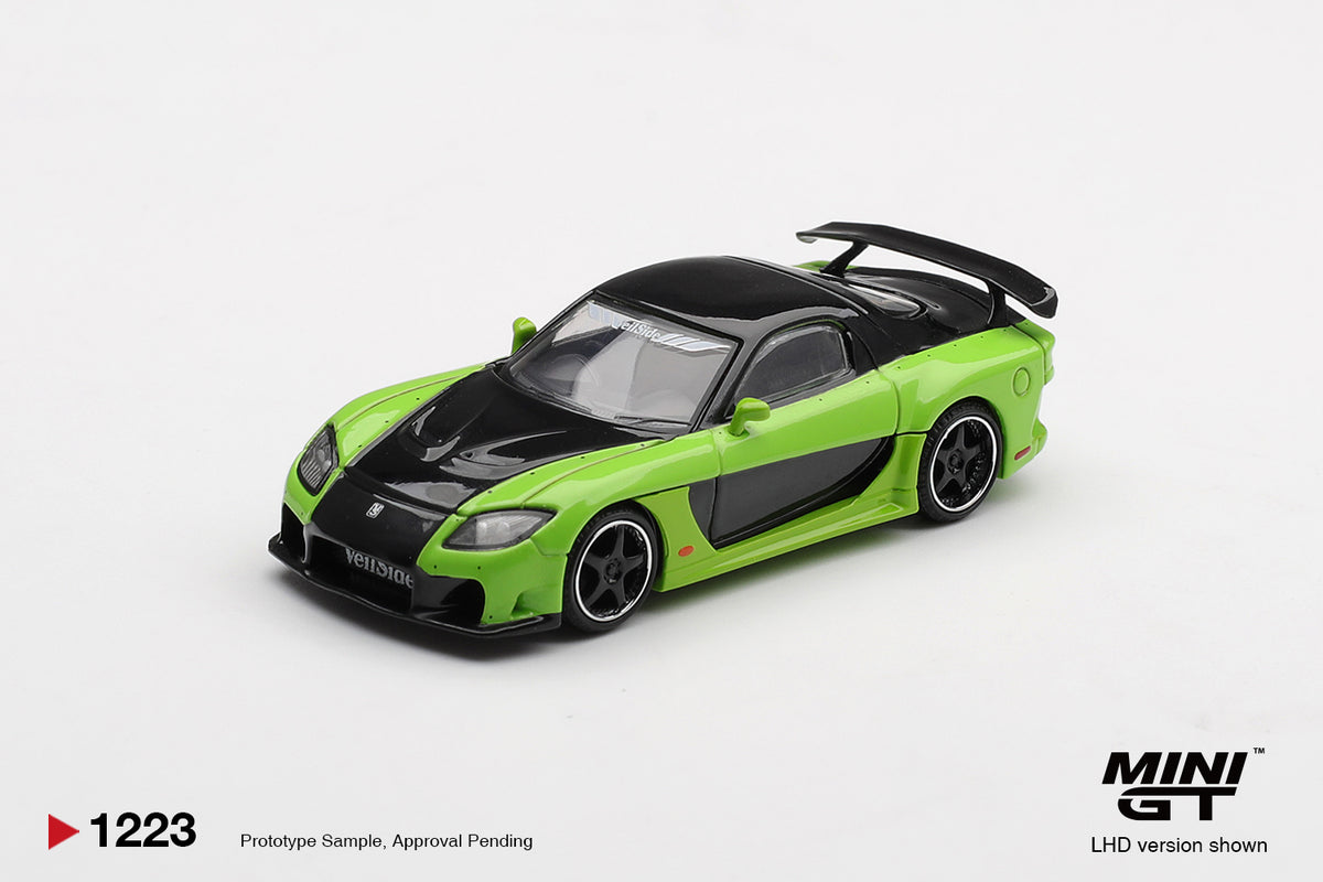 Mazda RX-7 VeilSide Fortune7 Green 2012 - Mini GT - Scala 1/64 MGT01223-L