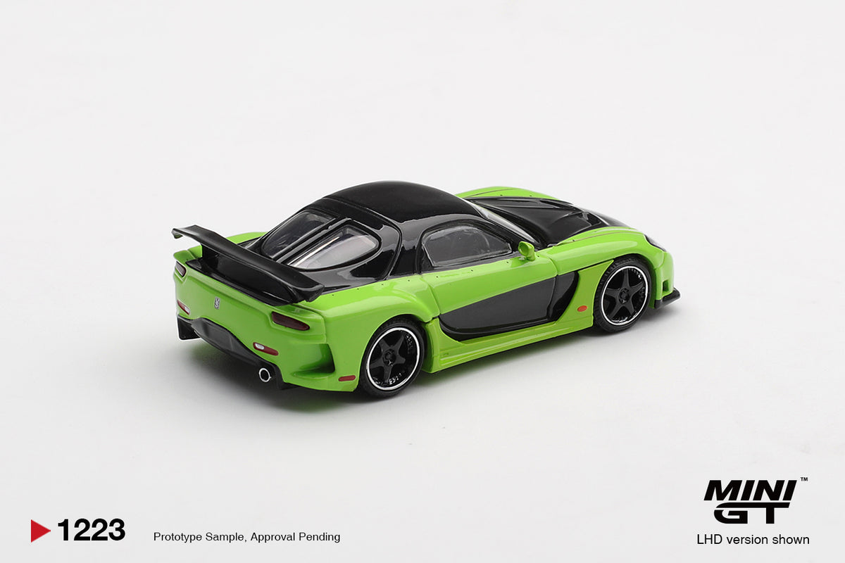 Mazda RX-7 VeilSide Fortune7 Green 2012 - Mini GT - Scala 1/64 MGT01223-L