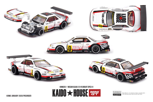 Nissan Silvia S13-R Circuit Spec V1 1991 - Mini GT - Kaido House - Scala 1/64 KHMG251