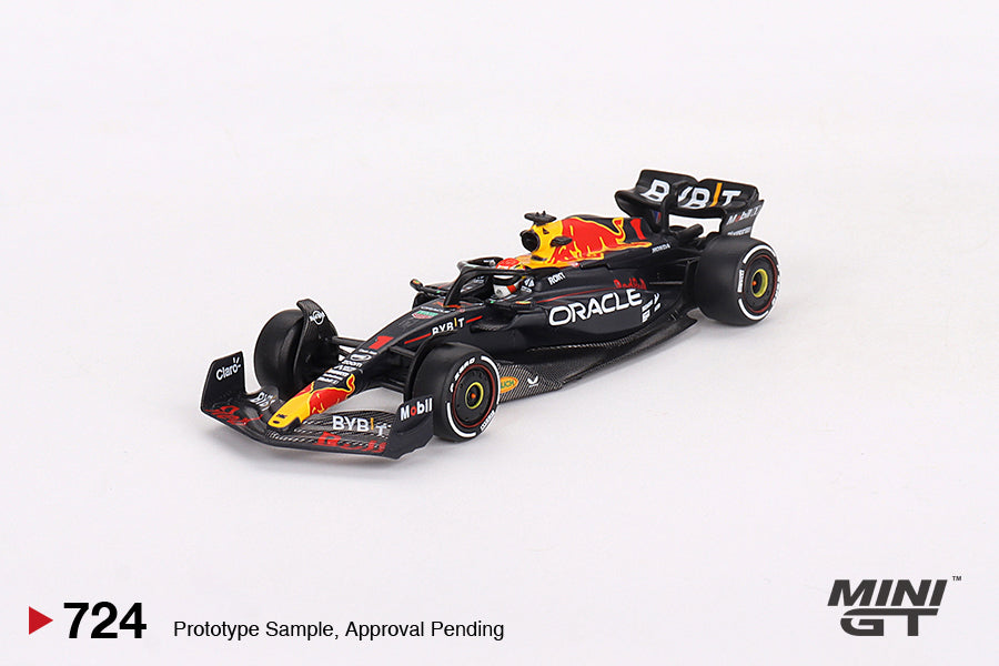 Mini GT - Oracle Red Bull Racing RB19 #1 Max Verstappen 2023 F1 2023 Bahrain GP Winner - Scala 1/64 MGT00724-L