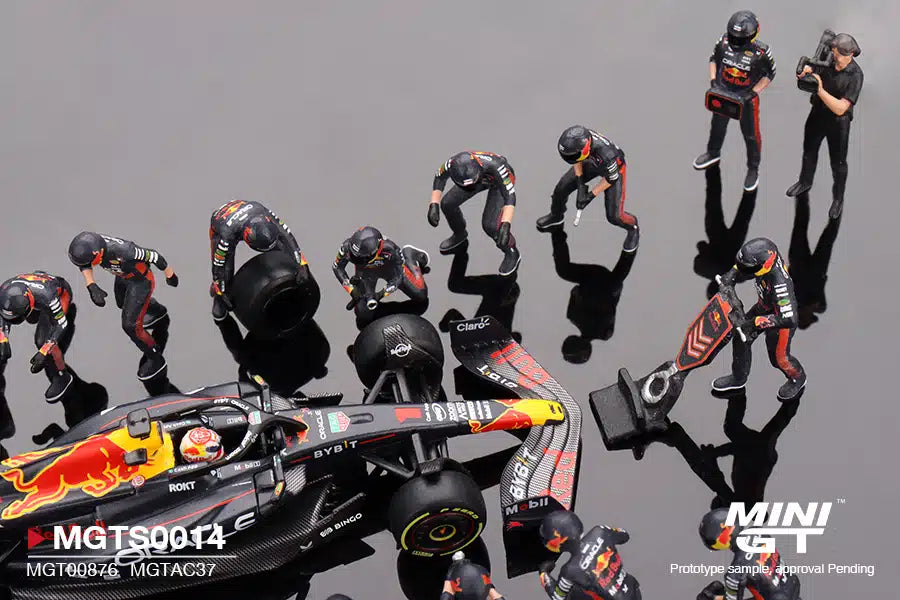 Oracle Red Bull Racing RB19 #1 Max Verstappen  2023 F1 2023 Japanese Grand Prix Pit Crew Set - Mini GT - Scala 1/64 MGTS0014