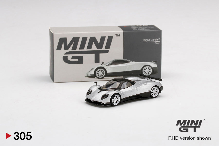 Pagani Zonda F Silver - Mini GT - Scala 1/64 MGT00305-L
