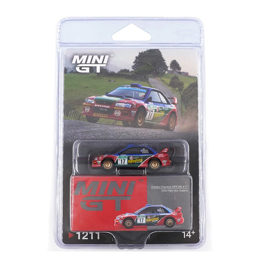 Subaru Impreza WRC98 #17 Rally New Zealand 2000 - Mini GT - Scala 1/64 MGT01211-BL Blister Packaging