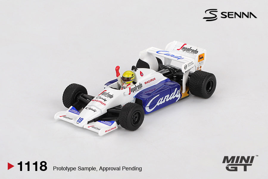 Toleman TG184 #19 Ayrton Senna 1984 Monaco Grand Prix 2nd Place - Mini GT - Scala 1/64 MGT01118-L