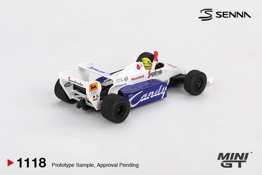 Toleman TG184 #19 Ayrton Senna 1984 Monaco Grand Prix 2nd Place - Mini GT - Scala 1/64 MGT01118-L