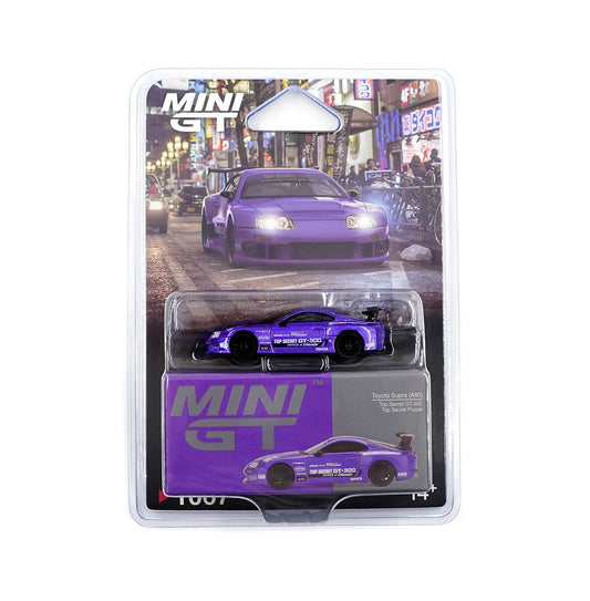 Toyota Supra (A80) GT-300 Top Secret Purple 2014 (LHD) - Mini GT - Scala 1/64 MGT01067-BL Blister Packaging