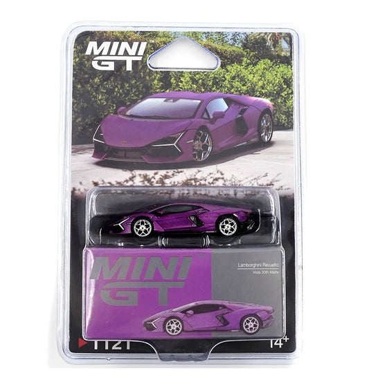 Lamborghini Revuelto Viola 30th Matte - Mini GT - Scala 1/64 MGT01121-BL Blister Packaging