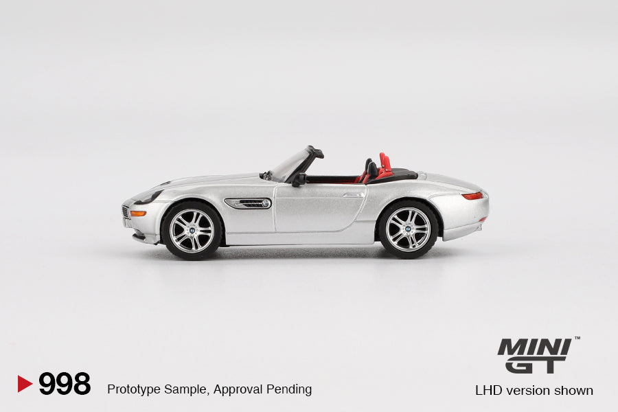 BMW Z8 Titanium Silver 2003 - Mini GT - Scala 1/64 MGT00998-BL Blister Packaging