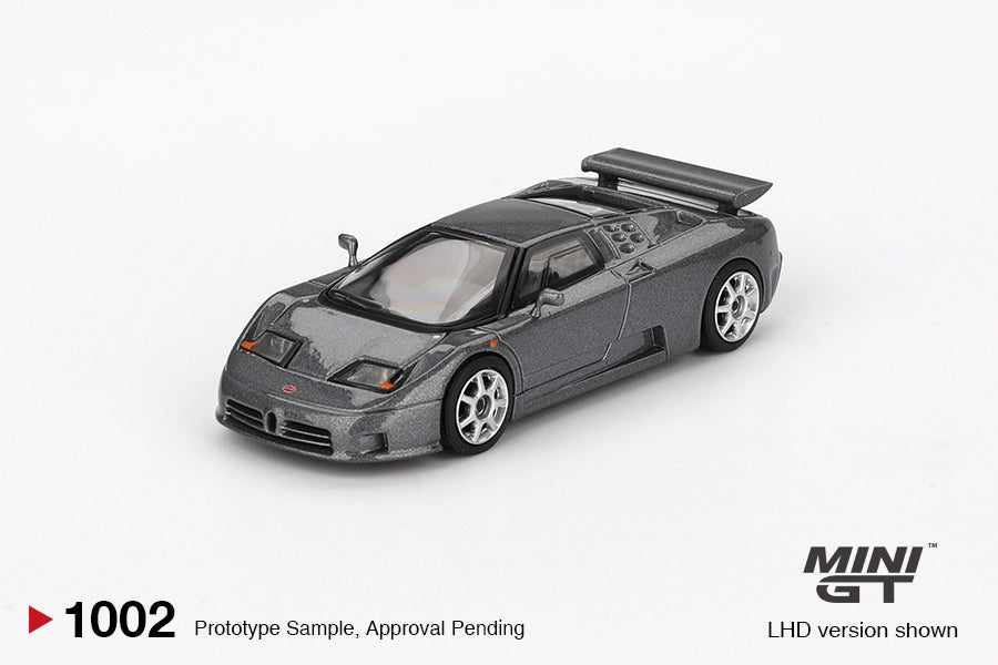 Mini GT - Bugatti EB110 Super Sport Grigio Scuro 1995 - Scala 1/64 MGT01002-L