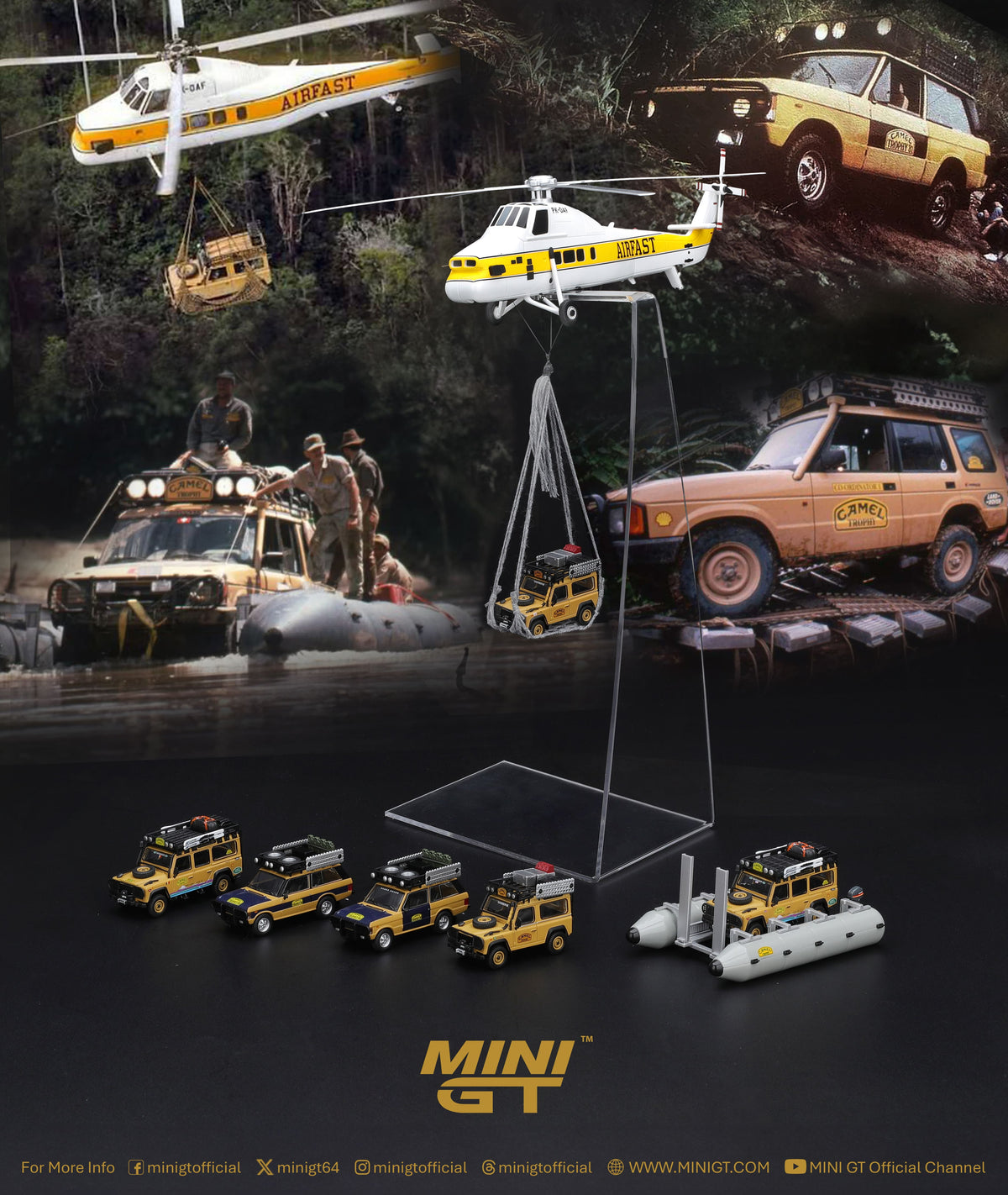Range Rover Camel Trophy Sumatra H.Fischer / W.Bays 1981 – Mini GT - Scala 1/64 MGT01312-L