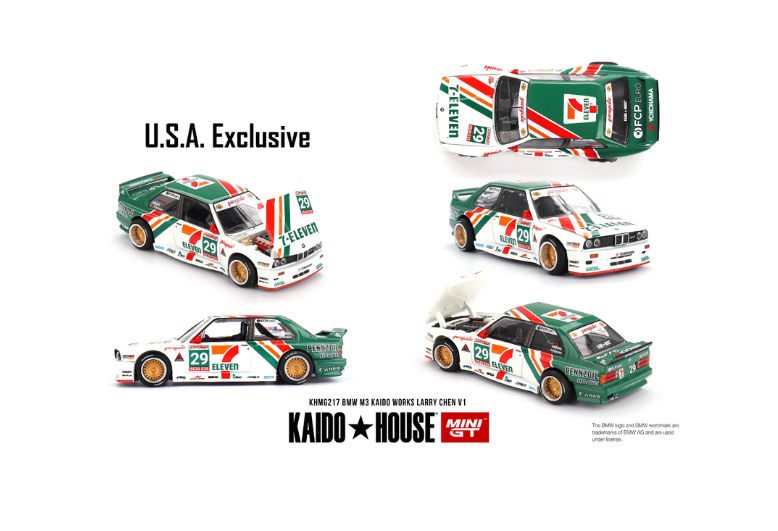 BMW M3 KAIDO WORKS Larry Chen V1 USA Exclusive - Mini GT Kaido House - Scala 1/64 KHMG217