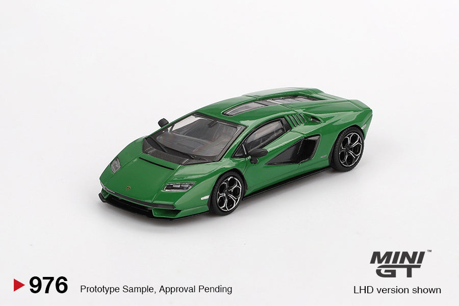 Lamborghini Countach LPI 800-4 Verde Medio 2022 - Mini GT - Scala 1/64 MGT00976-L