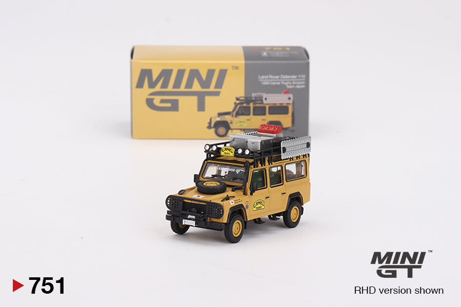 Land Rover Defender 110 1989 Camel Trophy Amazon Team Japan RDH - Mini GT - Scala 1/64 MGT00751