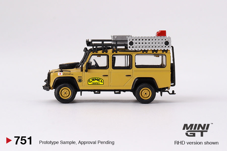 Land Rover Defender 110 1989 Camel Trophy Amazon Team Japan RDH - Mini GT - Scala 1/64 MGT00751