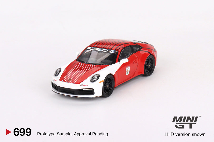 Porsche 911 (992) Carrera 4S Naranja Lava - Mini GT - Escala 1/64