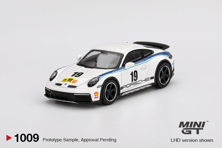 Mini GT - Porsche 911 (992) Dakar Rallye Design Package 74 2024 - Scala 1/64 MGT01009-BL Blister Packaging
