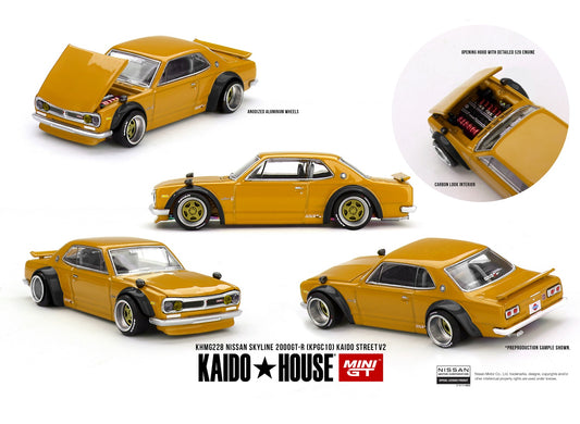 Nissan Skyline 2000 GT-R (KPGC10) Kaido Street V2 1969 - Mini GT Kaido House - Scala 1/64 KHMG228
