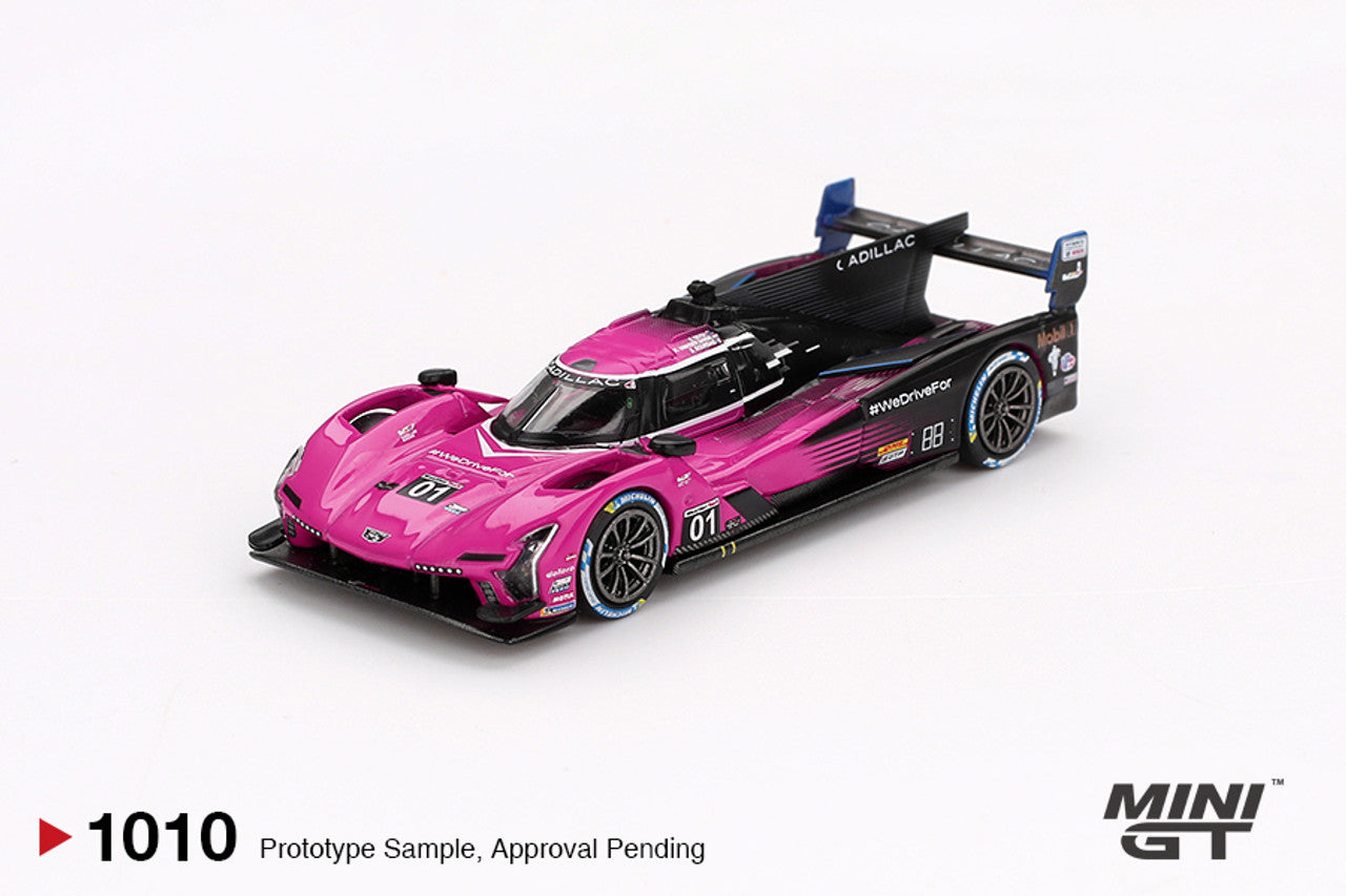 Cadillac V-Series.R #01 Cadillac Racing 2024 IMSA Petit Le Mans 2024 - Mini Gt - Scala 1/64 MGT01010-BL Blister Packaging