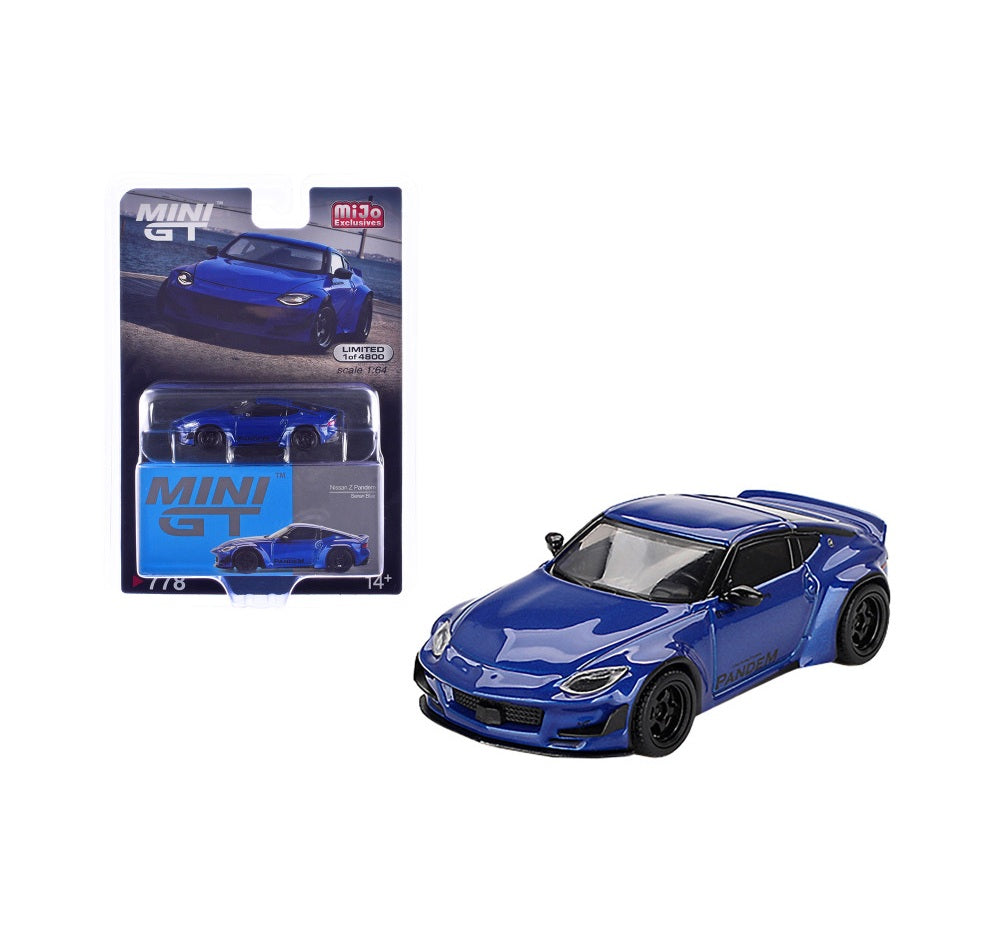 Nissan Z Performance 2023 Seiran Blue - Mini GT MiJo Exclusives - Scala 1/64 MGT00453-MJ