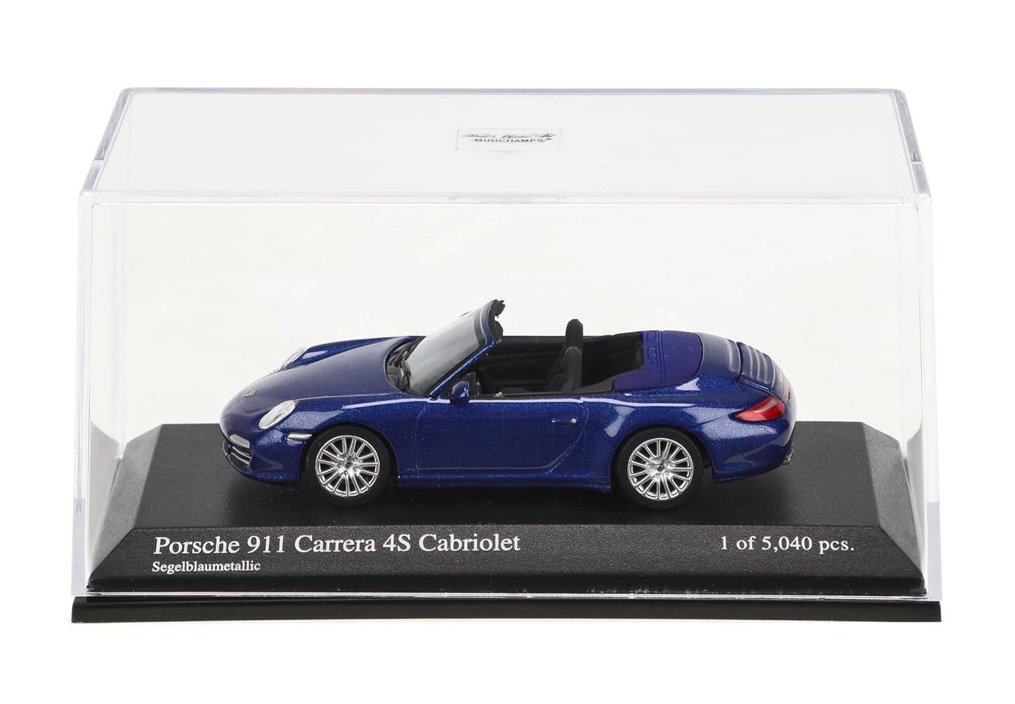 Porsche 911 Carrera 4S Cabriolet 2008 Blue Metallic - Minichamps - Scala 1/64 640066470