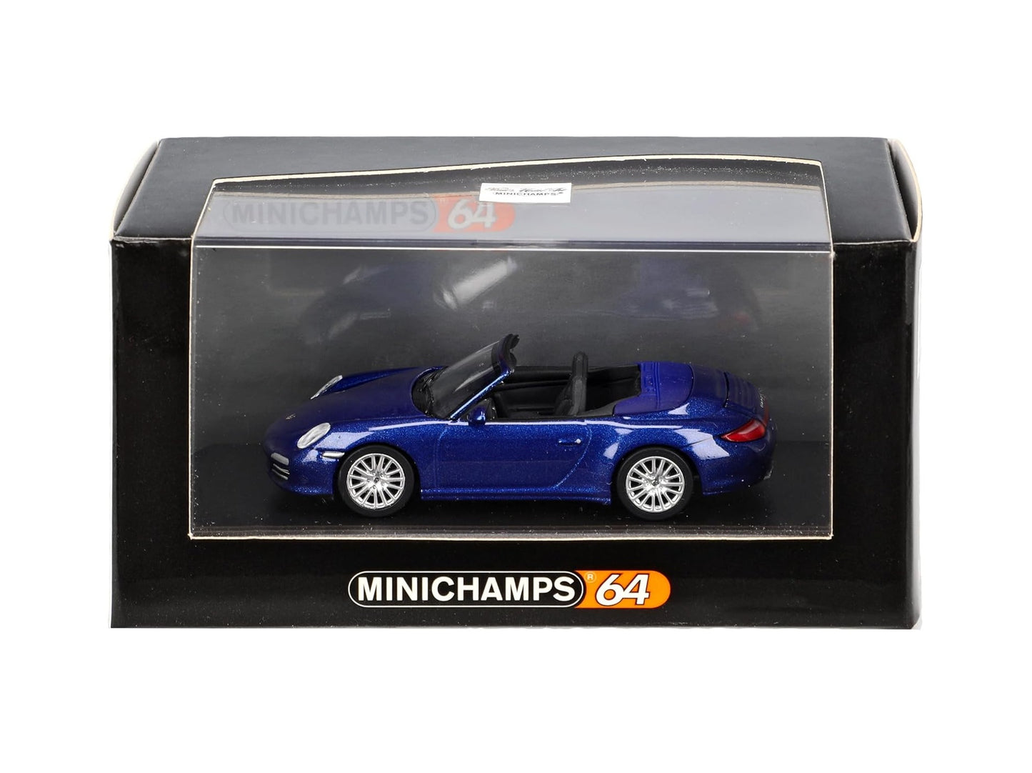 Porsche 911 Carrera 4S Cabriolet 2008 Blue Metallic - Minichamps - Scala 1/64 640066470
