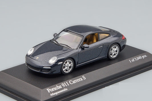 Porsche 911 Carrera S 2008 Grey Metallic - Minichamps - Scala 1/64 640066420