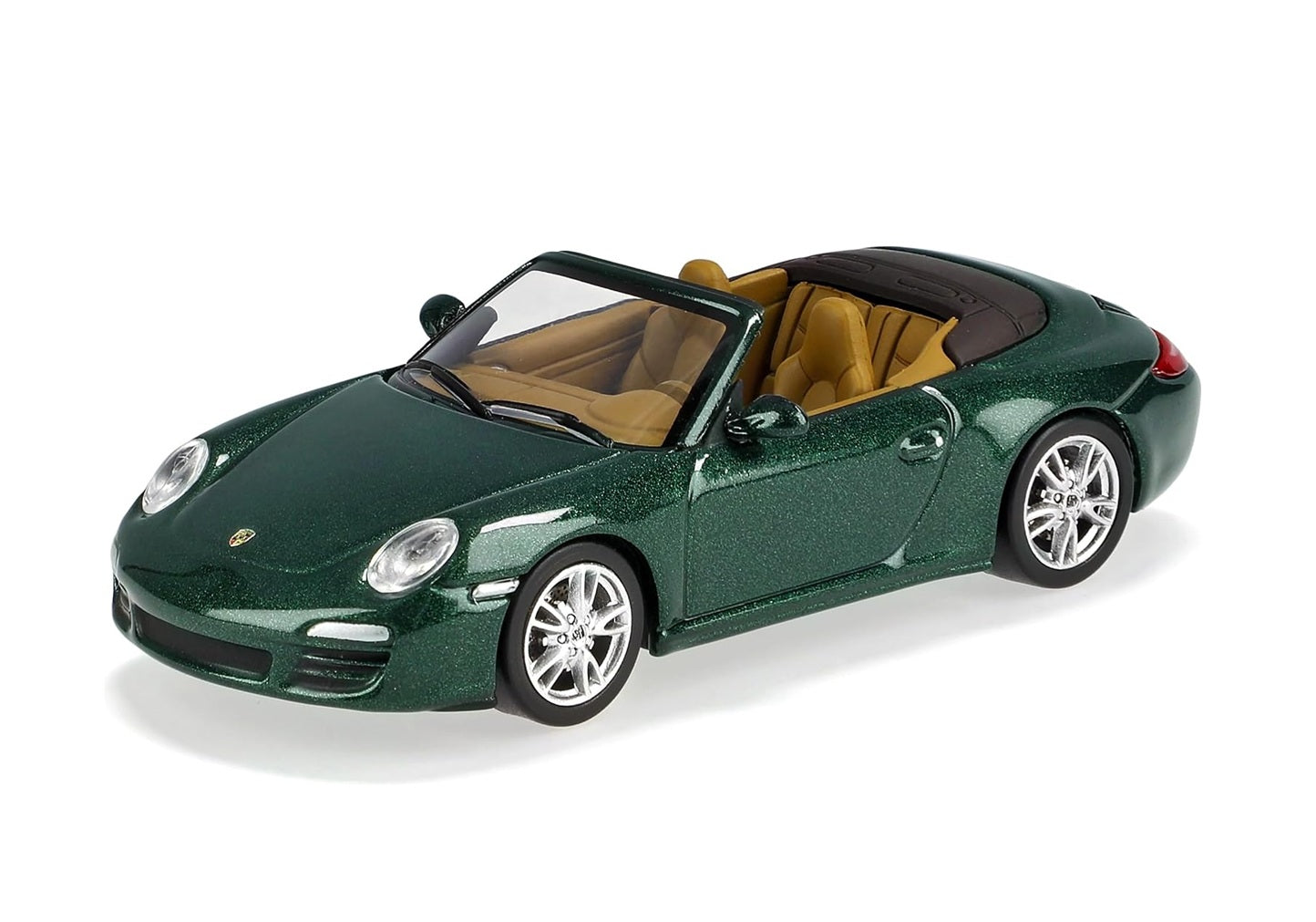 Porsche 911 Carrera S Cabriolet 2008 Green Metallic - Minichamps - Scala 1/64 640066430