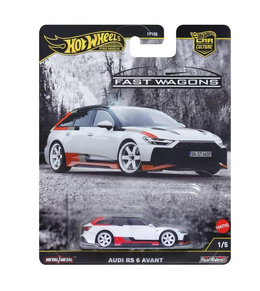 Audi RS 6 Avant White Fast Wagons Series - Series Car Culture - Hot Wheels Premium - Scala 1/64