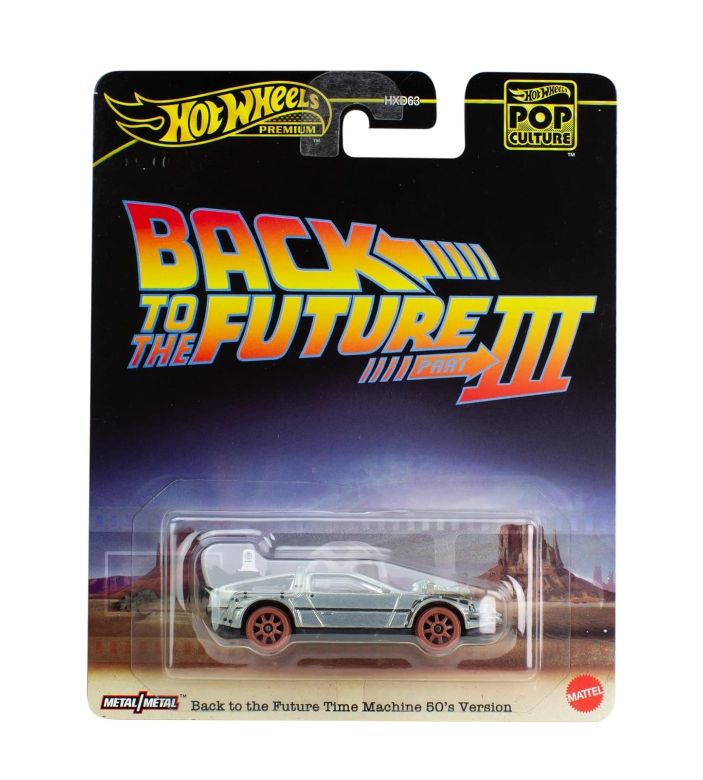 DeLorean Back To The Future III Time Machine 50's Version - Hot Wheels Premium - Scala 1/64