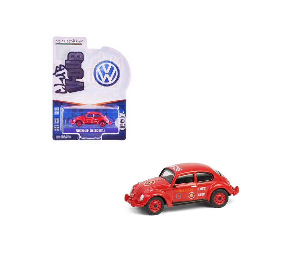 Volkswagen Beetle Classic Rojo - Club V-Dub - Greenlight - Escala 1/64
