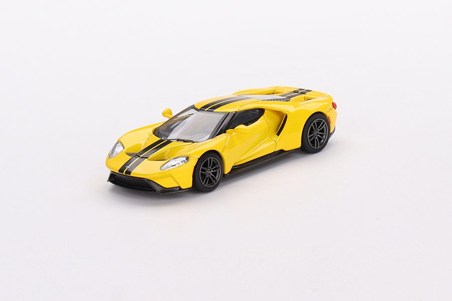 Ford GT Triple Amarillo - Mini GT - Escala 1/64