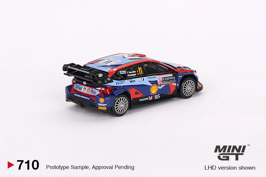 Hyundai i20 N Rally1 Hybrid #11 2023 Rally Monte Carlo 3rd Place - Mini GT - Scala 1/64 MGT00710