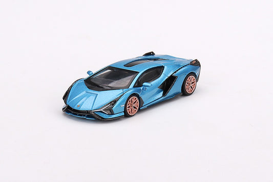 Lamborghini Sián FKP 37 Blu Aegir LDH - Mini GT - Scala 1/64  MGT00573