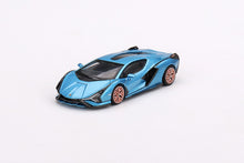 Charger l&#39;image dans la galerie, Lamborghini Sián FKP 37 Blu Aegir LDH - Mini GT - Scala 1/64
