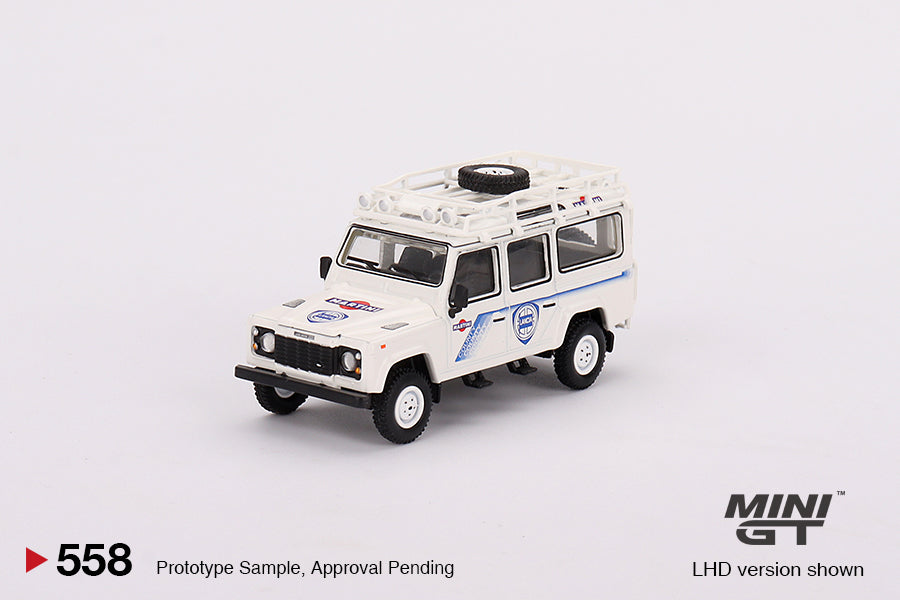 Land Rover Defender 110 1991 Safari Rally Martini Racing Support Vehicle LDH - Mini GT - Scala 1/64 MGT00558