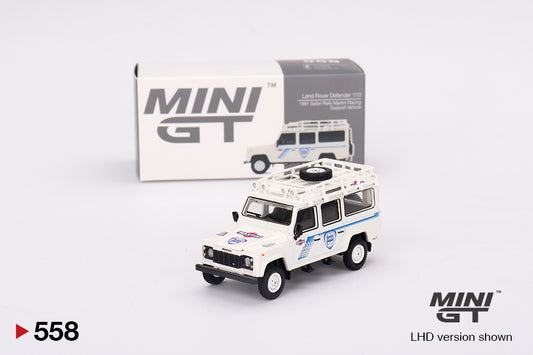 Land Rover Defender 110 1991 Safari Rally Martini Racing Support Vehicle LDH - Mini GT - Scala 1/64 MGT00558