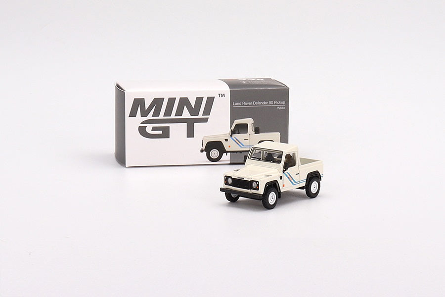 Land Rover Defender 90 Pickup White LDH - Mini GT - Scala 1/64 MGT00338