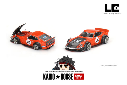 Nissan Fairlady Z Kaido GT 'ORANGE BANG' Larry Chen V1 - KAIDO HOUSE Mini GT - Scala 1/64 KHMG100