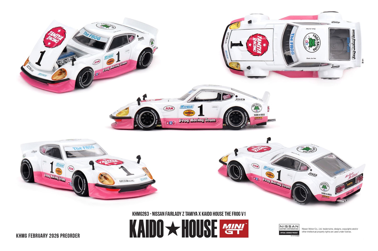 Nissan Fairlady Z TAMIYA x KAIDO HOUSE "The FROG" V1 1969 - Mini GT - Kaido House - Scala 1/64 KHMG263