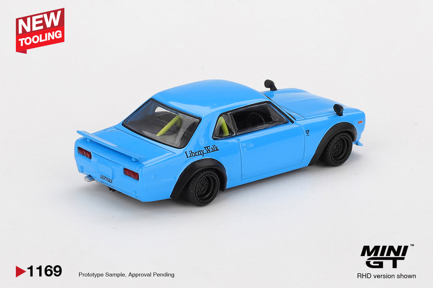 Nissan HAKOSUKA Baby Blue LB★Works 2015 - Mini GT - Scala 1-64 MGT01169-L