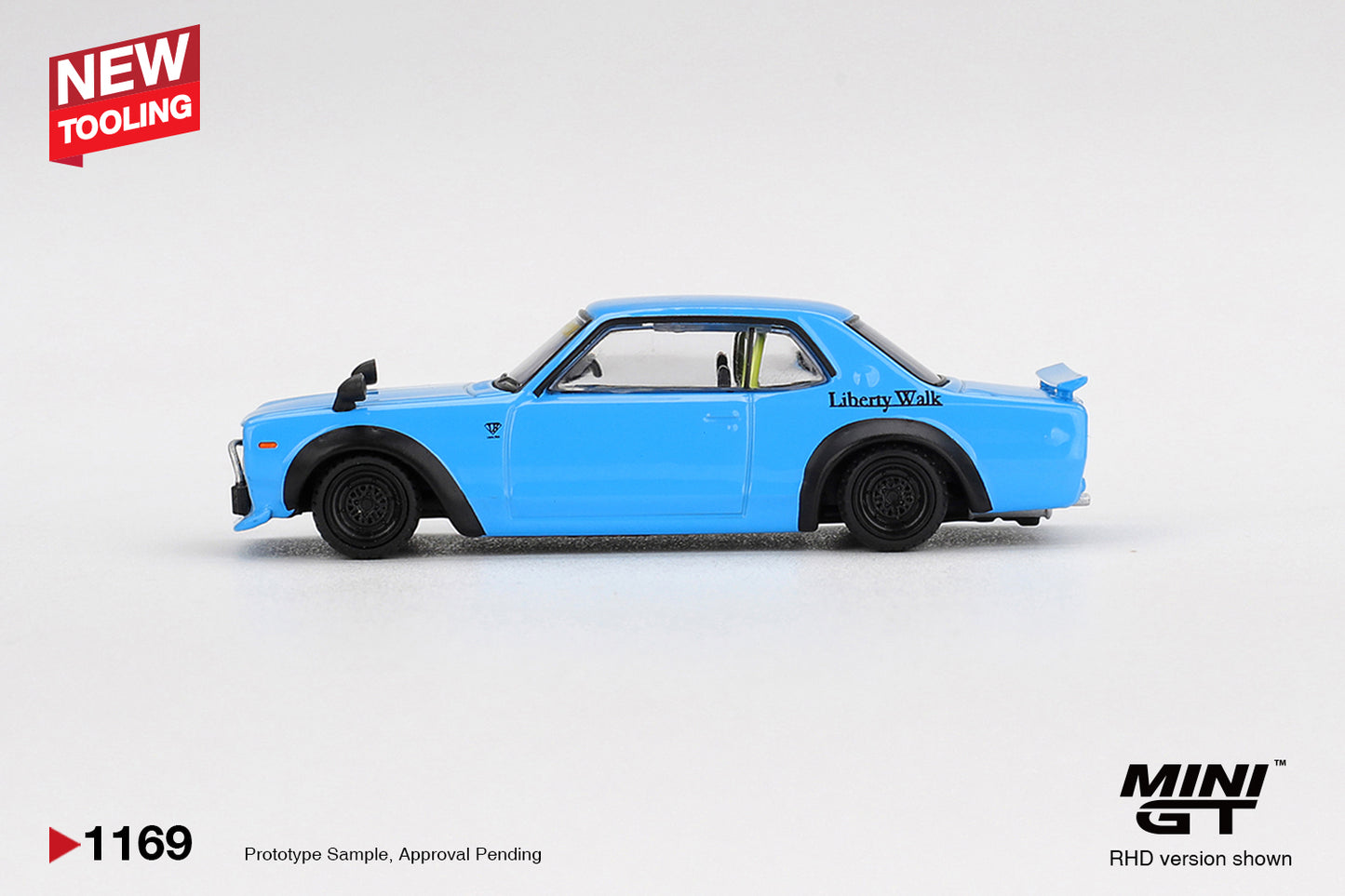 Nissan HAKOSUKA Baby Blue LB★Works 2015 - Mini GT - Scala 1-64 MGT01169-L