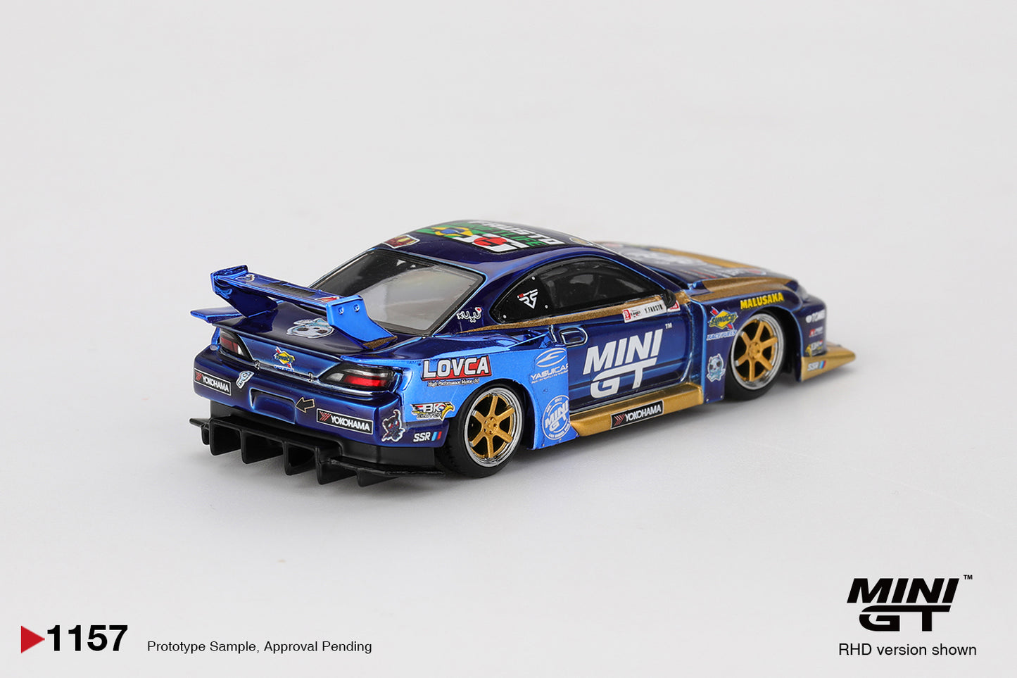 Nissan Silvia S15 LB-Super Silhouette #555 Team MINI GT Liberty Walk Formula Drift 2025 - Mini GT - Scala 1-64 MGT01157-R