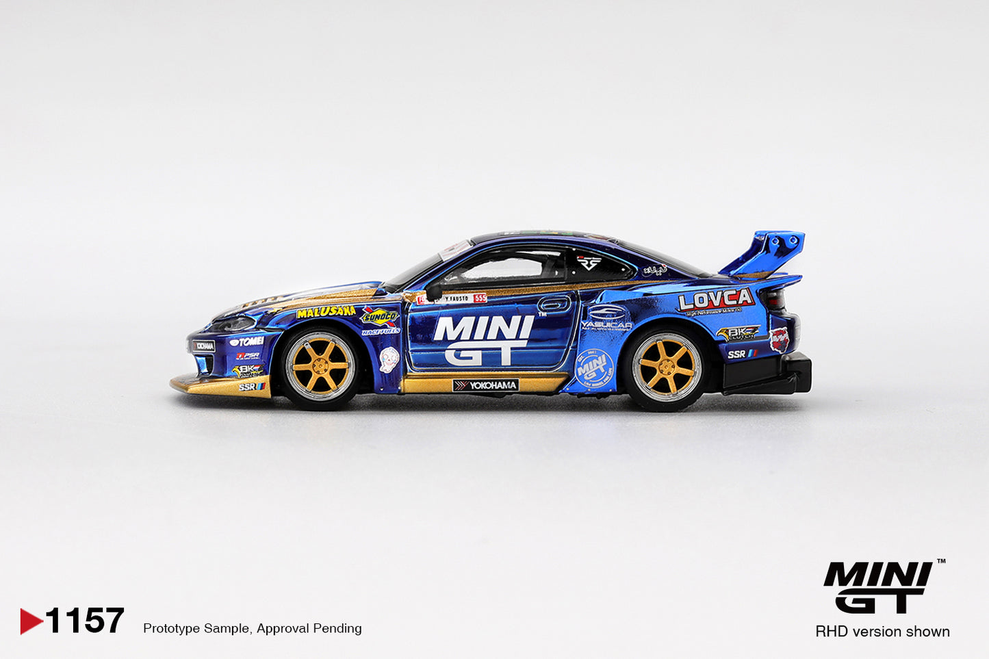 Nissan Silvia S15 LB-Super Silhouette #555 Team MINI GT Liberty Walk Formula Drift 2025 - Mini GT - Scala 1-64 MGT01157-R