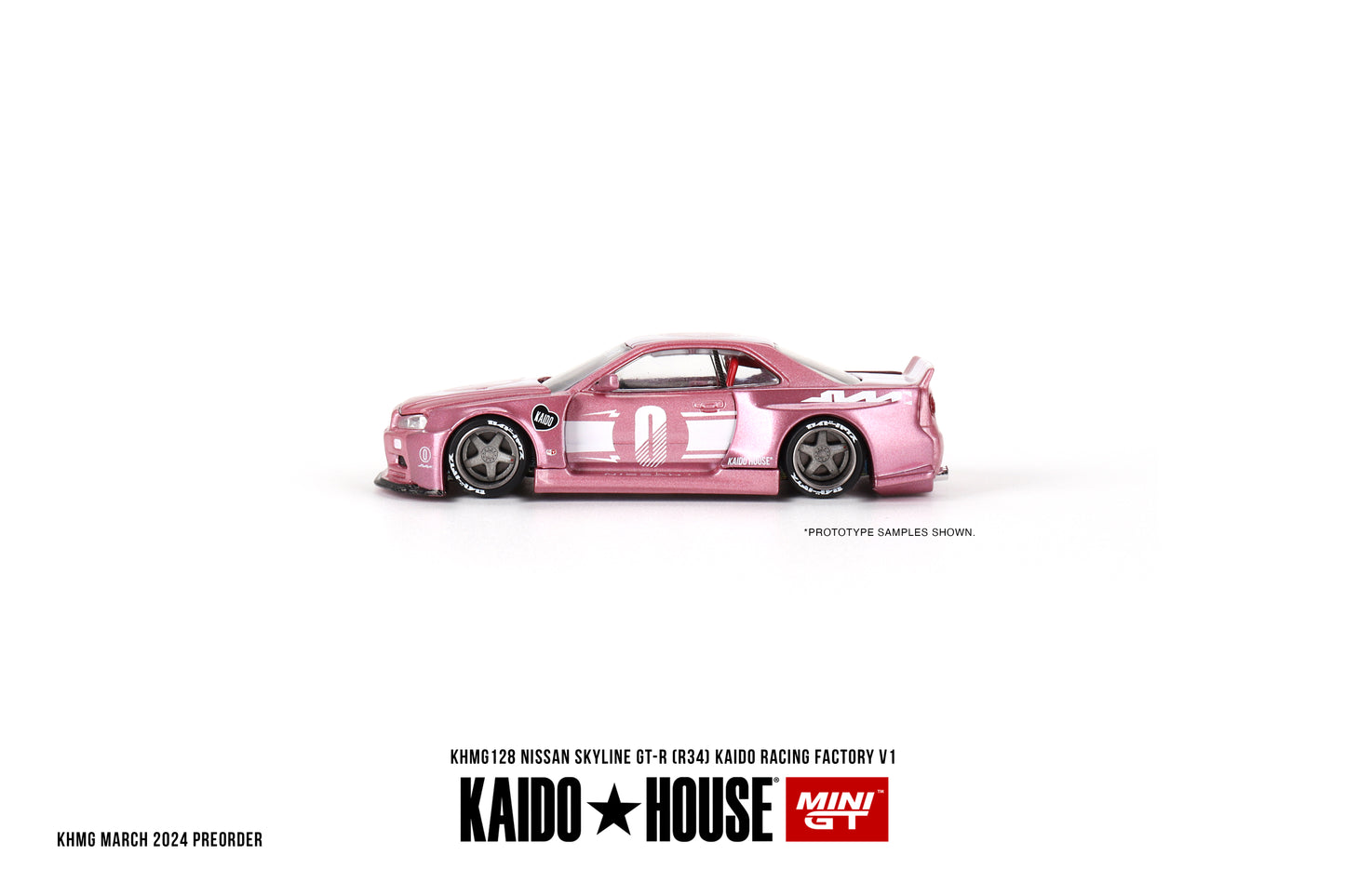 Nissan Skyline GT-R (R34) KAIDO RACING FACTORY V1 - KAIDO HOUSE Mini GT - Scala 1/64 KHMG128